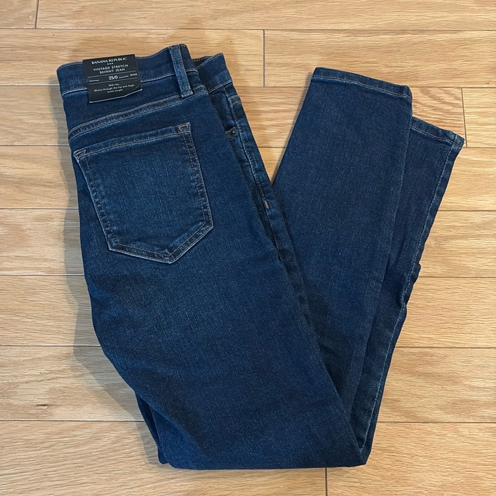NWT 25P Banana Republic Factory Blue Jeans